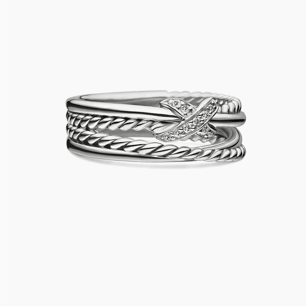 David Yurman X Crossover Band Ring in Sterling Silver